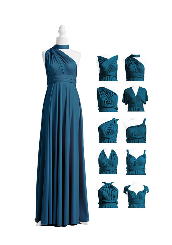 Teal Blue Multiway Infinity Dress