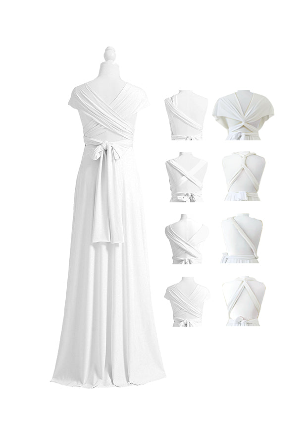Ivory White Multiway Convertible Infinity Dress