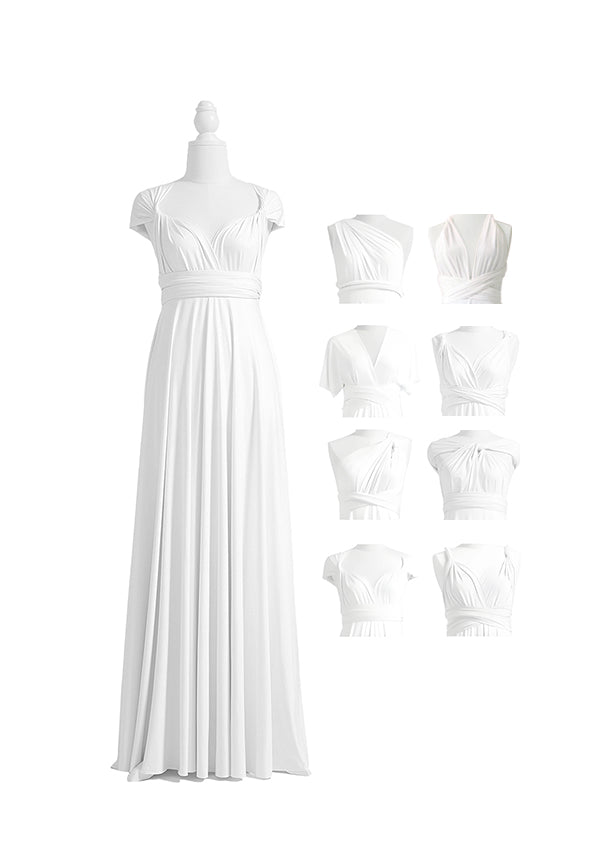 Ivory White Multiway Convertible Infinity Dress