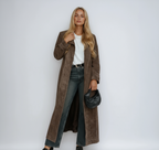 Emery Faux Suede Trench Coat