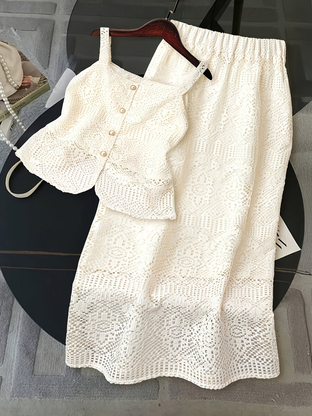 Lace Camisole & Skirt Set