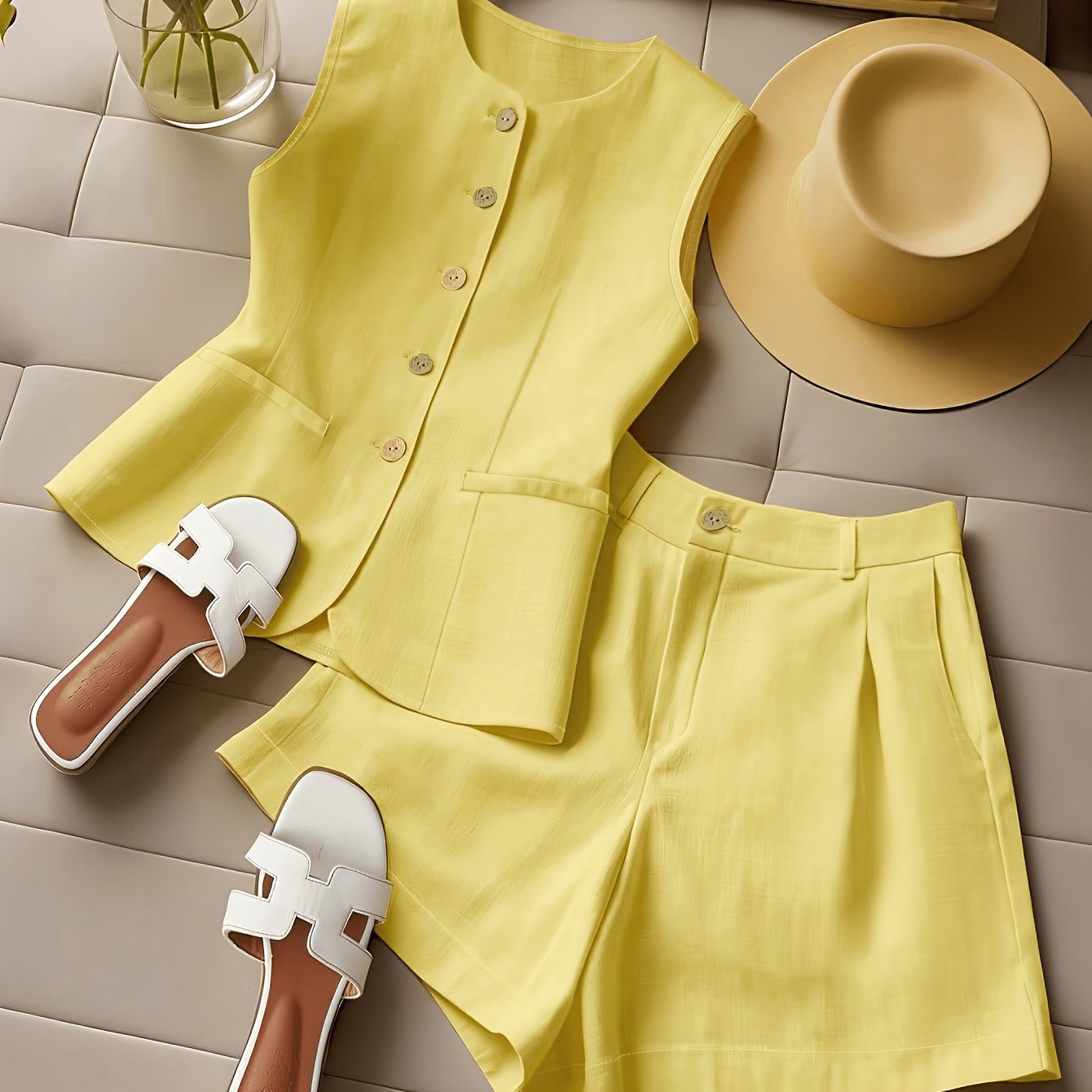 Two-Piece Vest & Shorts Set