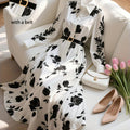 French Floral Belted Maxi Dress