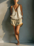 Sunny | Linen Tank Top Shorts Set