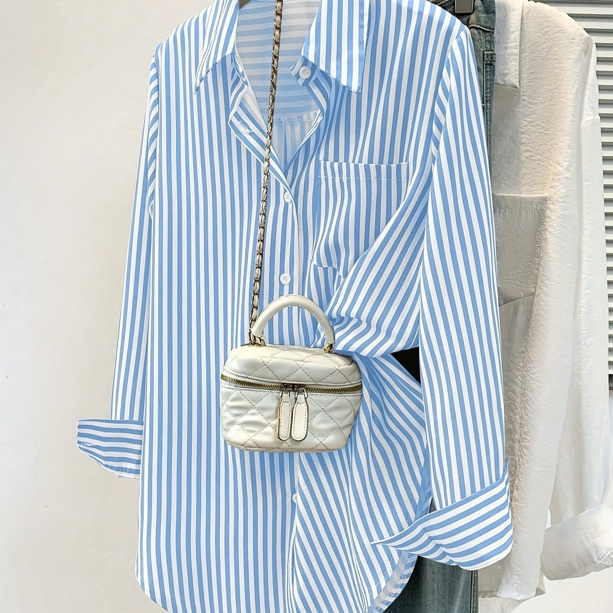 Striped Pocket Button Shirt