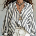 Retro Striped Long Sleeve Shirt