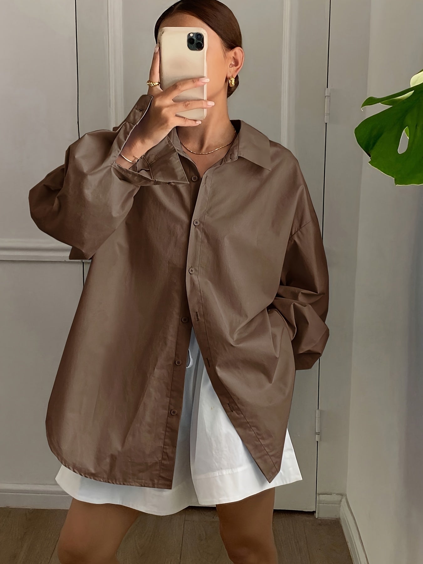 Back Bow Long Sleeve Blouse