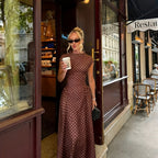 Polka dot French maxi dress by 64b136-1e featuring a flowy silhouette, sleeveless design, and elegant style perfect for summer.