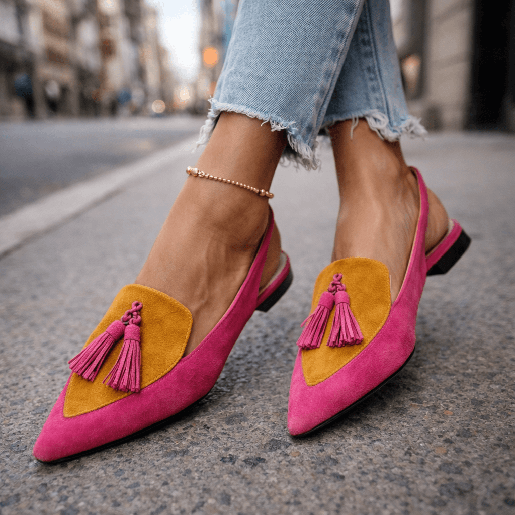 LORENA | SANDALS WITH STRAPS & TASSEL DETAILS