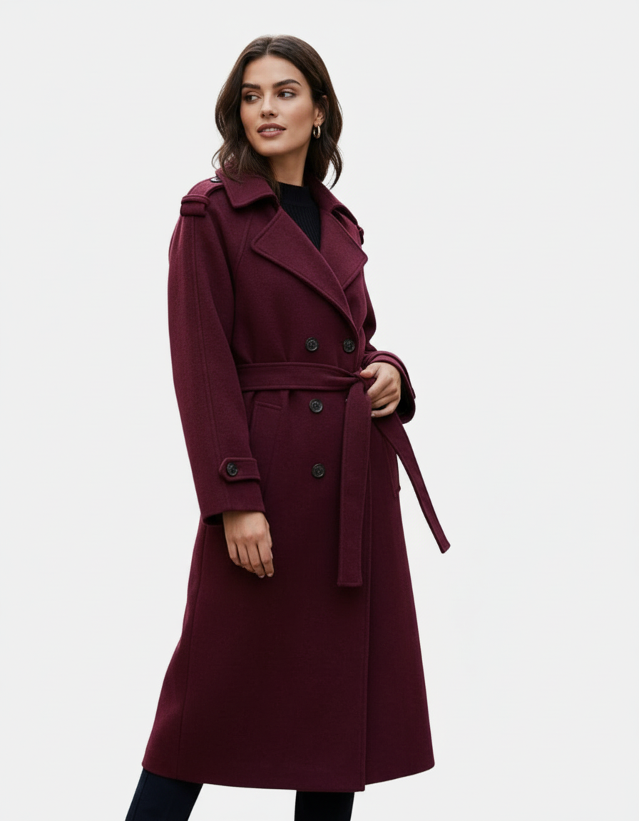 The Burgundy Celine Coat
