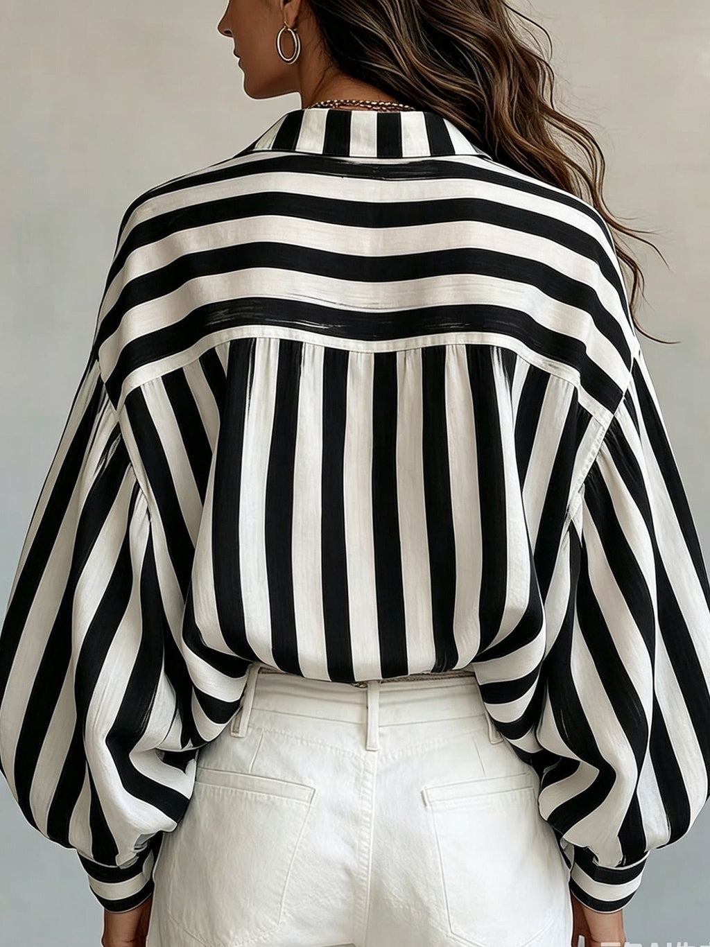 Retro Striped Long Sleeve Shirt