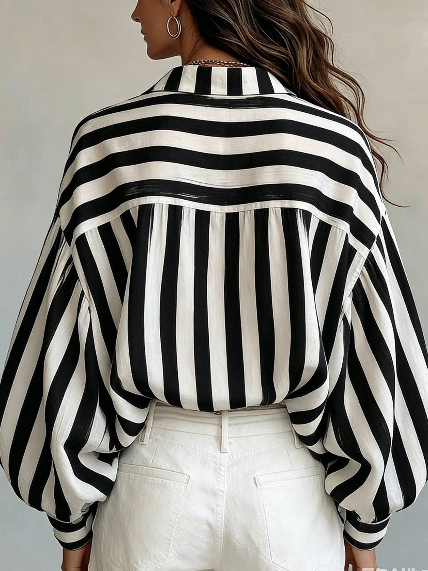 Retro Striped Long Sleeve Shirt