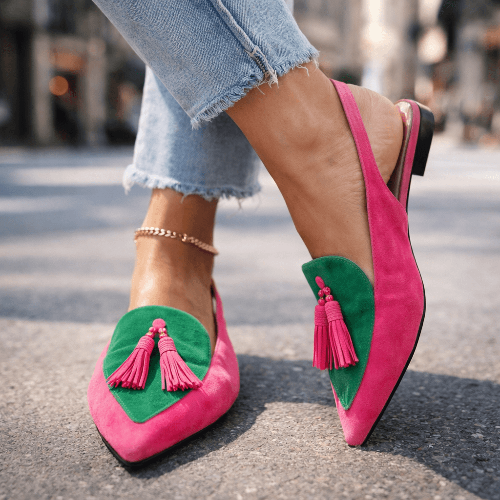 LORENA | SANDALS WITH STRAPS & TASSEL DETAILS