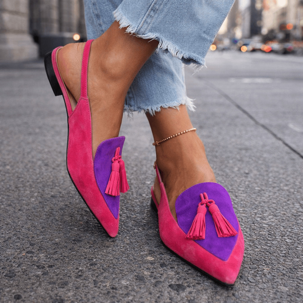 LORENA | SANDALS WITH STRAPS & TASSEL DETAILS