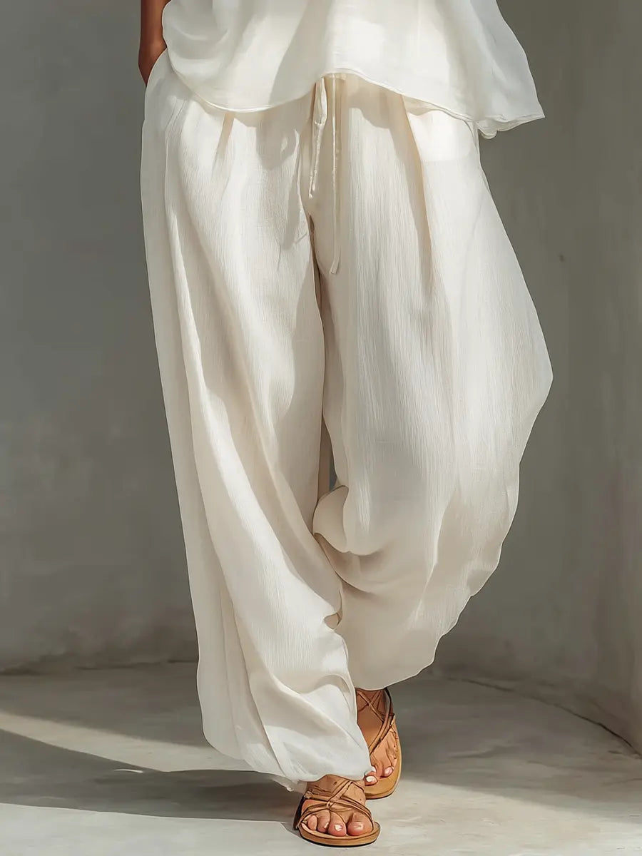 Chloe | Chiffon Top Wide-Leg Pants Set