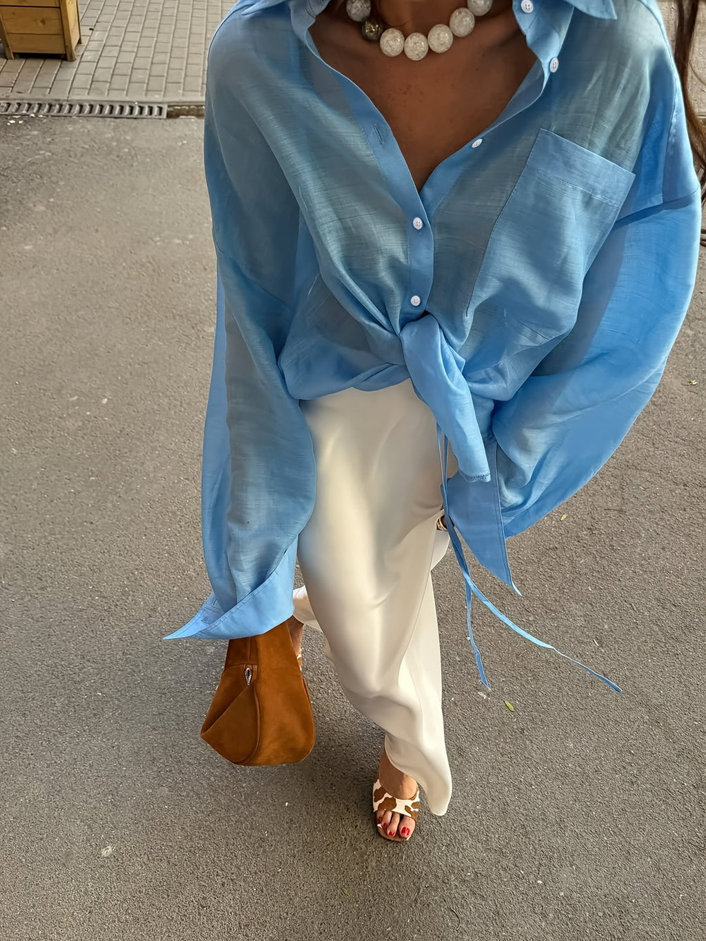 Button-Front Casual Shirt