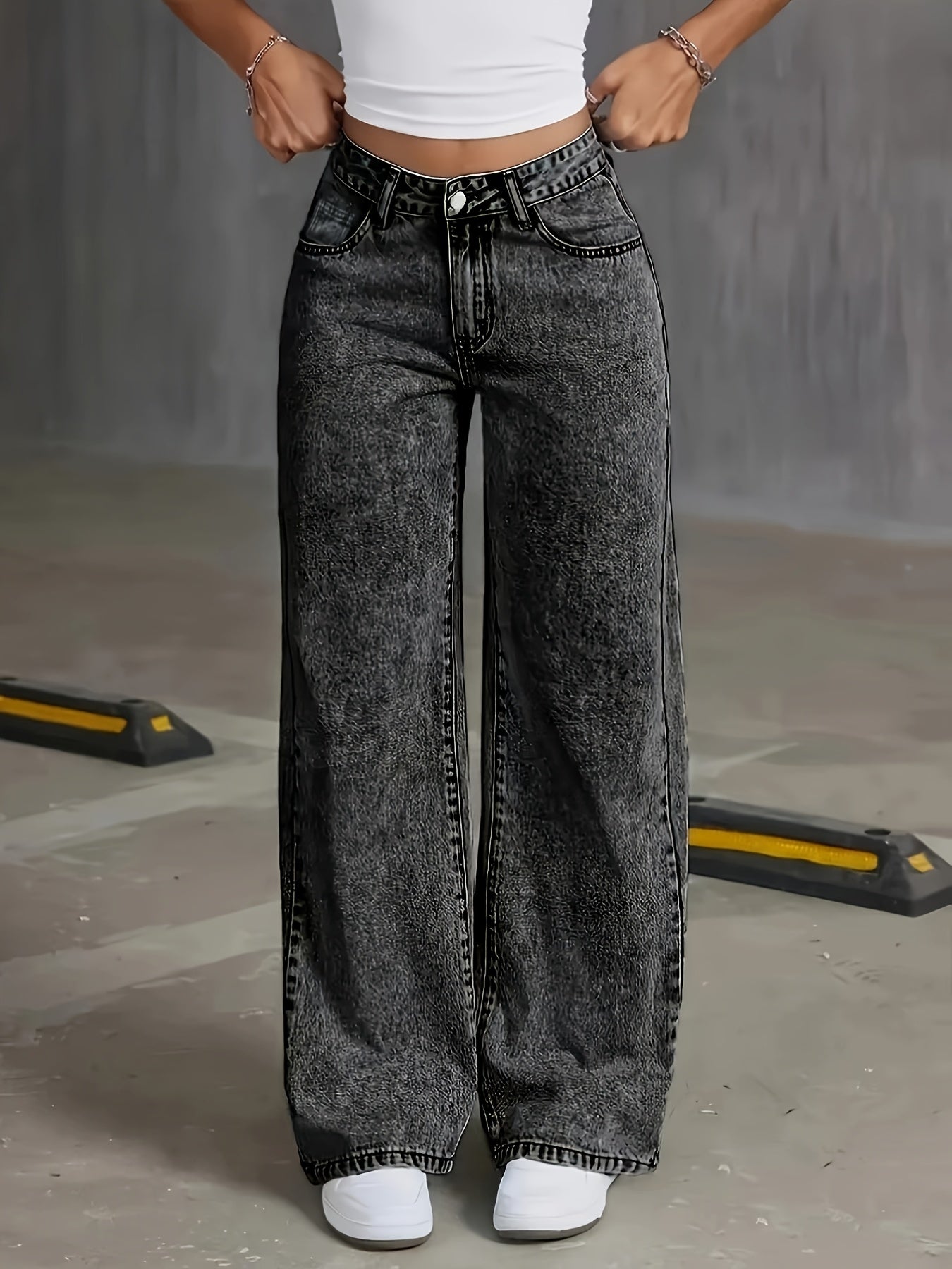 Korean Wide-Leg Jeans