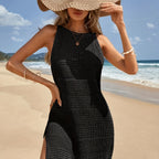 Lightweight, breathable beach cover-up dress from 64b136-1e swimwear collection, flowing fabric perfect for beachwear.