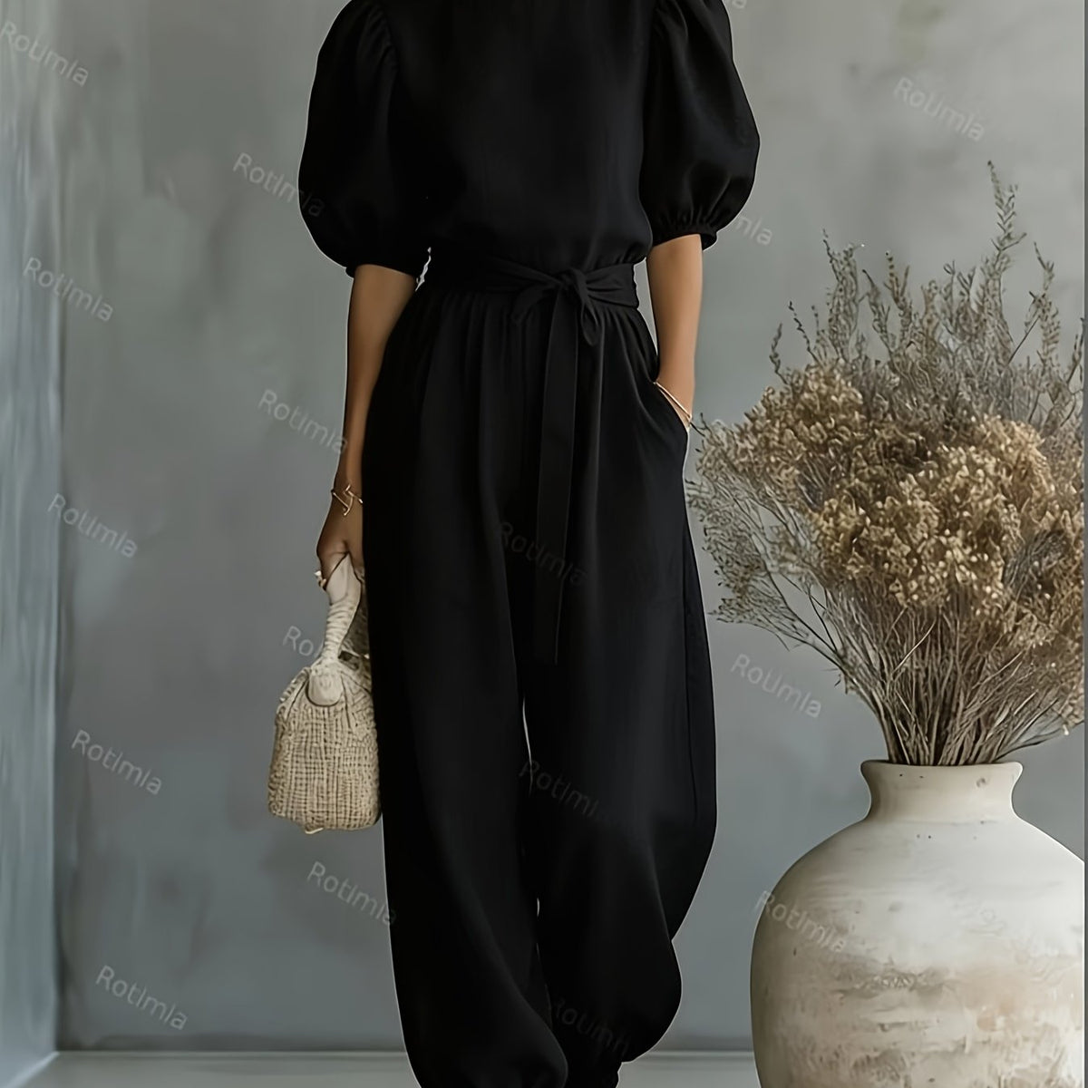 Bohemian Puff Sleeve Jumpsuit