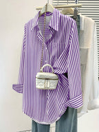 Striped pocket button shirt from 64b136-1e, featuring a classic design with front pocket and button closure, casual tops for everyday wear.