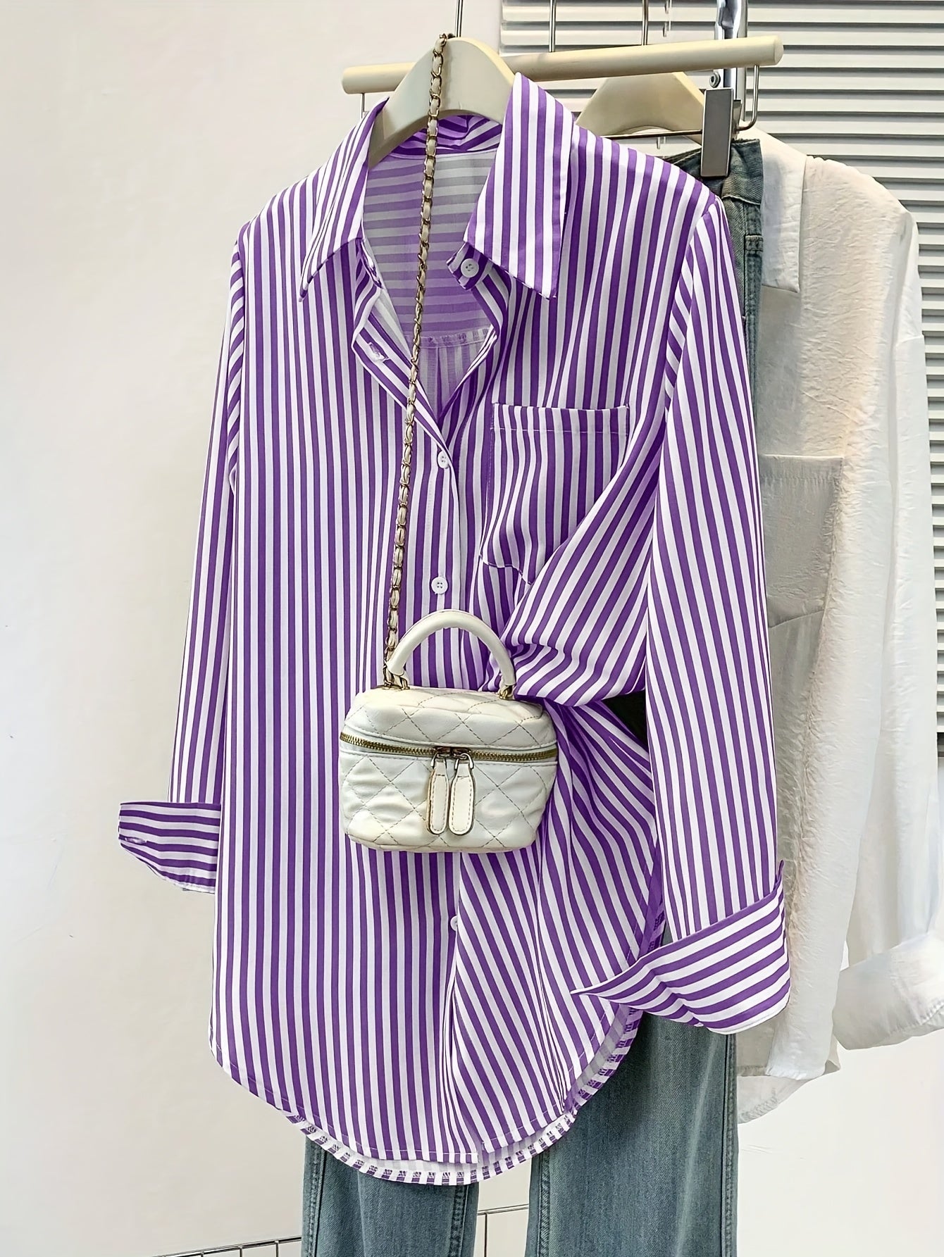 Striped Pocket Button Shirt