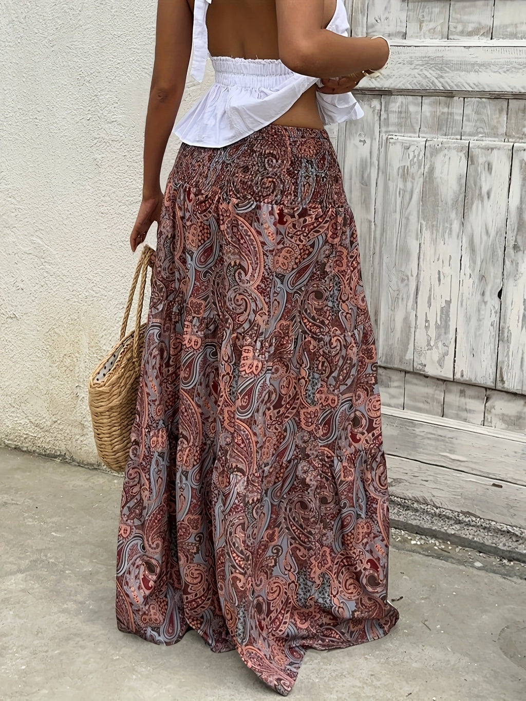 Bohemian Gypsy Print Elegant Summer Flow Maxi Dress