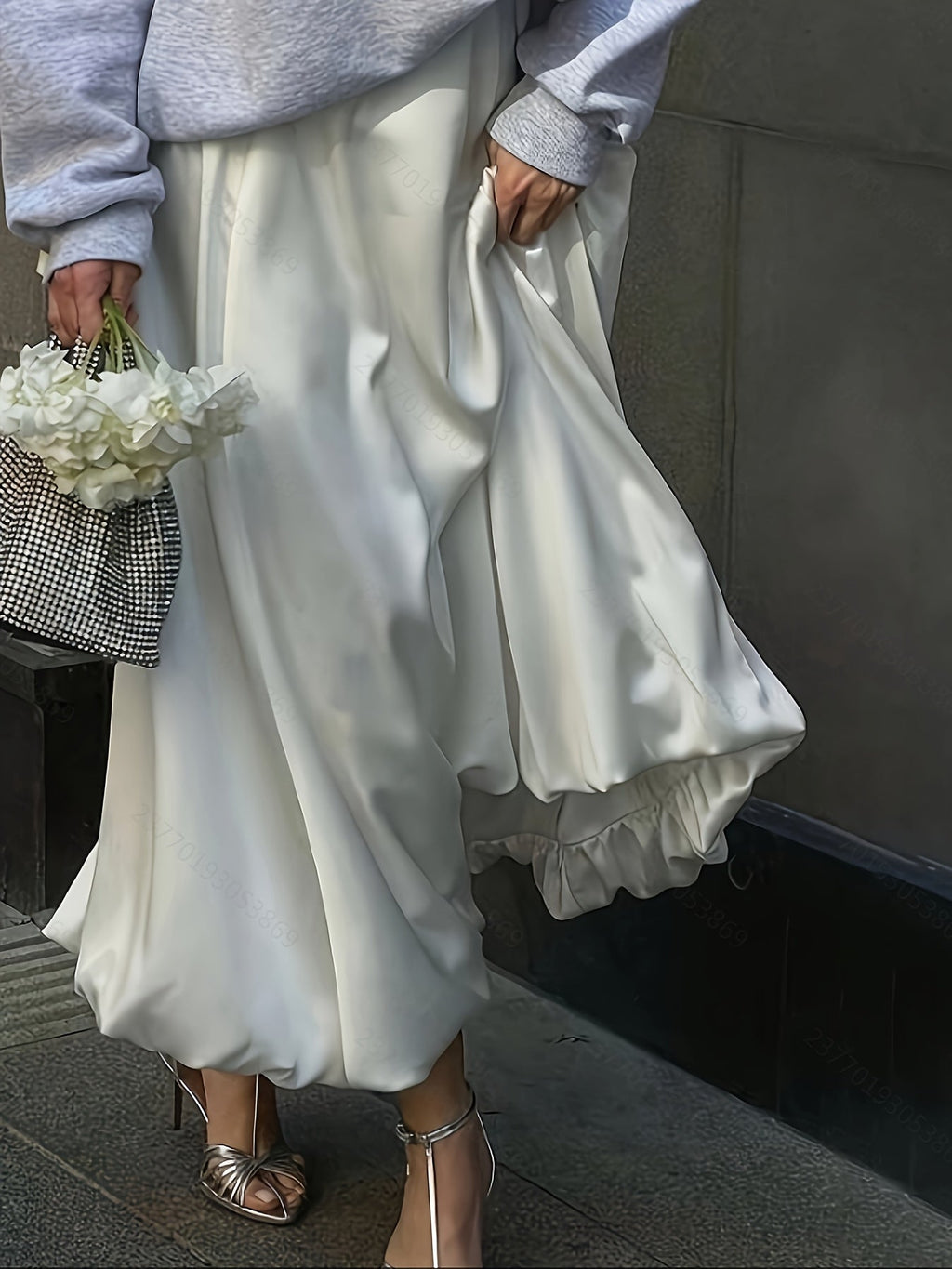 High-Waisted Flowy Skirt