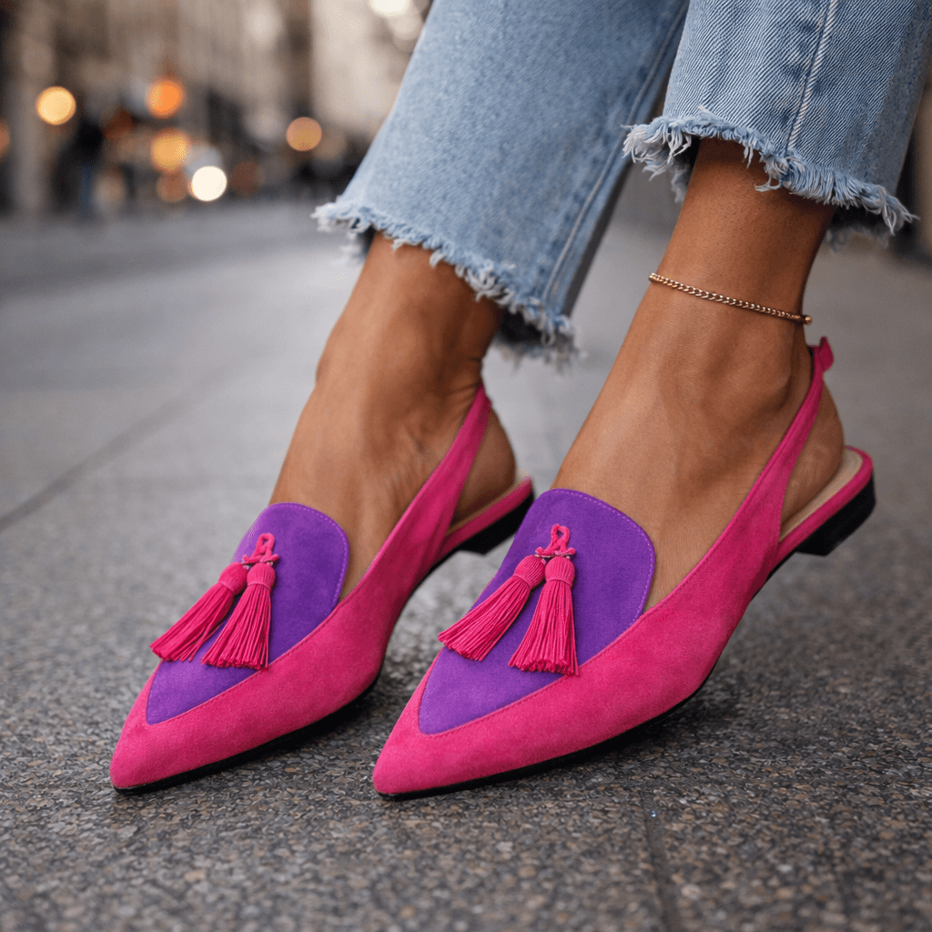 LORENA | SANDALS WITH STRAPS & TASSEL DETAILS