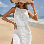 Lightweight, breathable beach cover-up dress from 64b136-1e swimwear brand, featuring flowy fabric and stylish design.