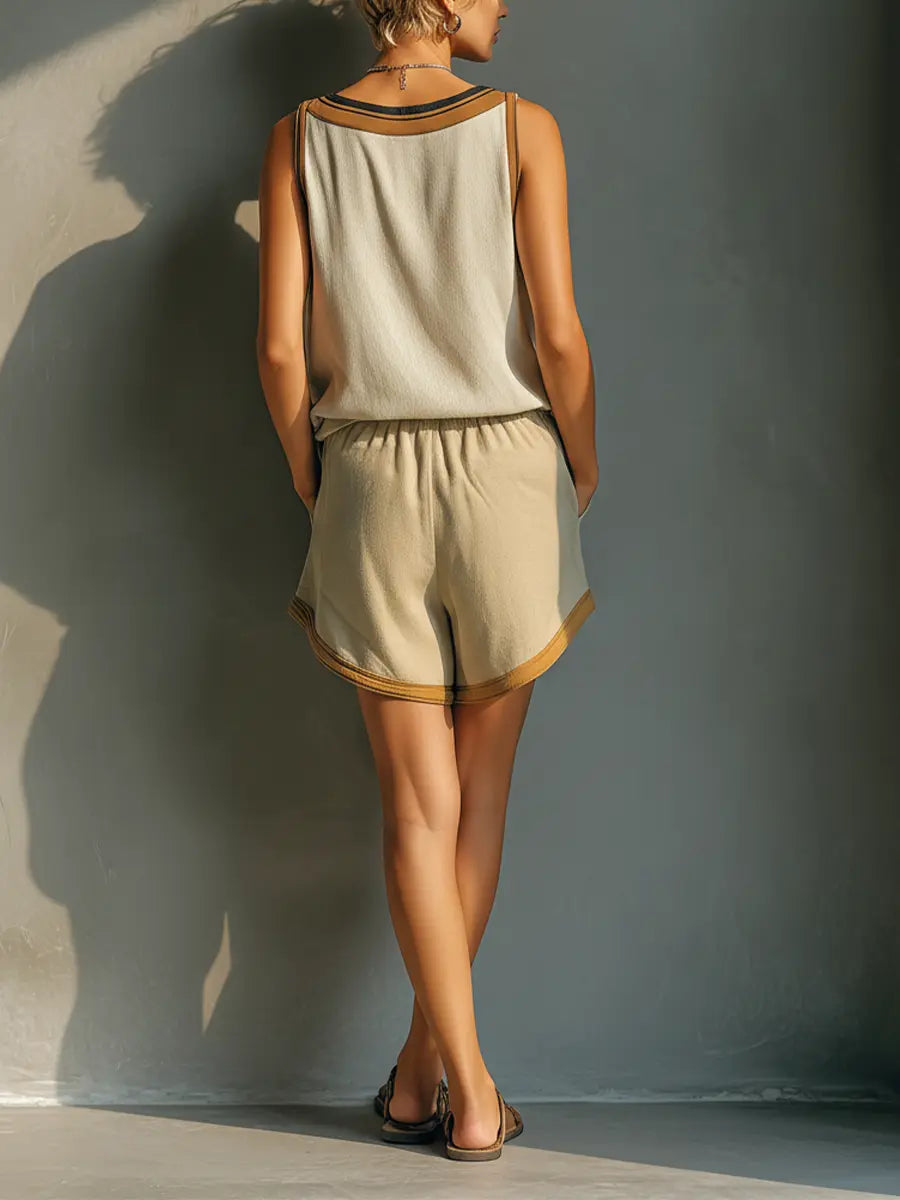Sunny | Linen Tank Top Shorts Set