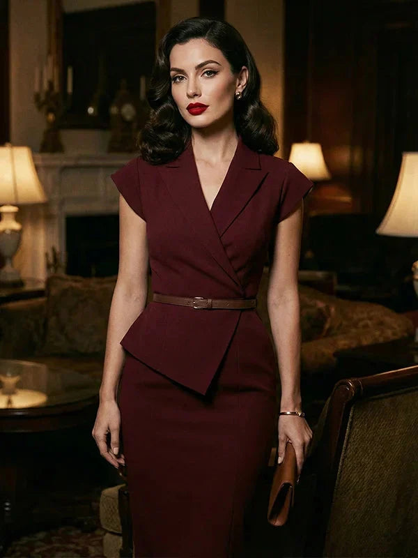 Scarlett | Tailored Waist Blazer Skirt Suit Set