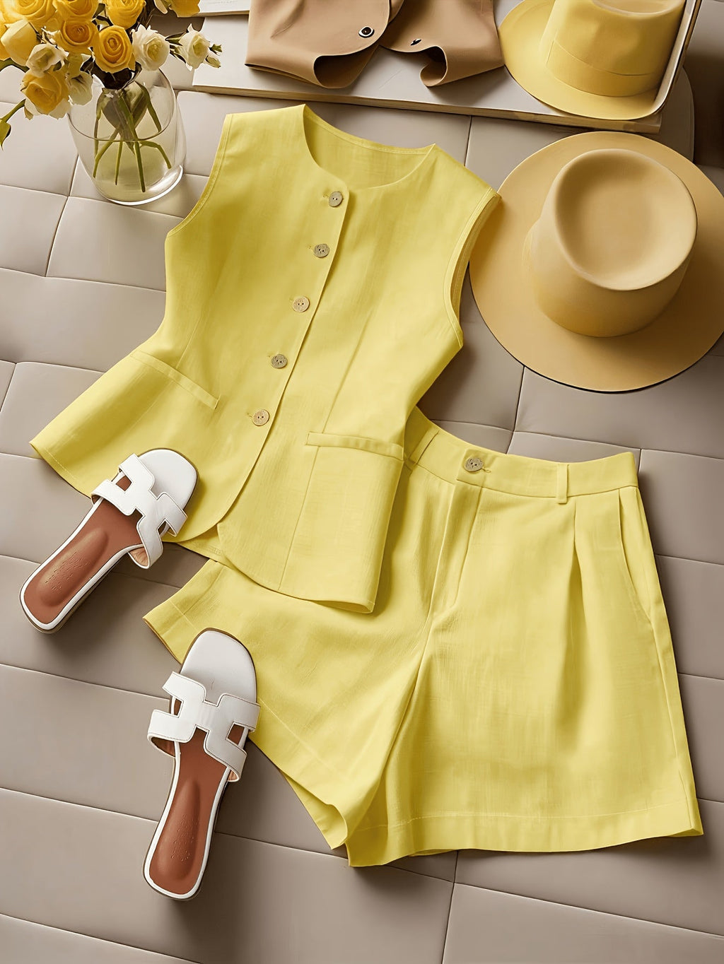 Two-Piece Vest & Shorts Set