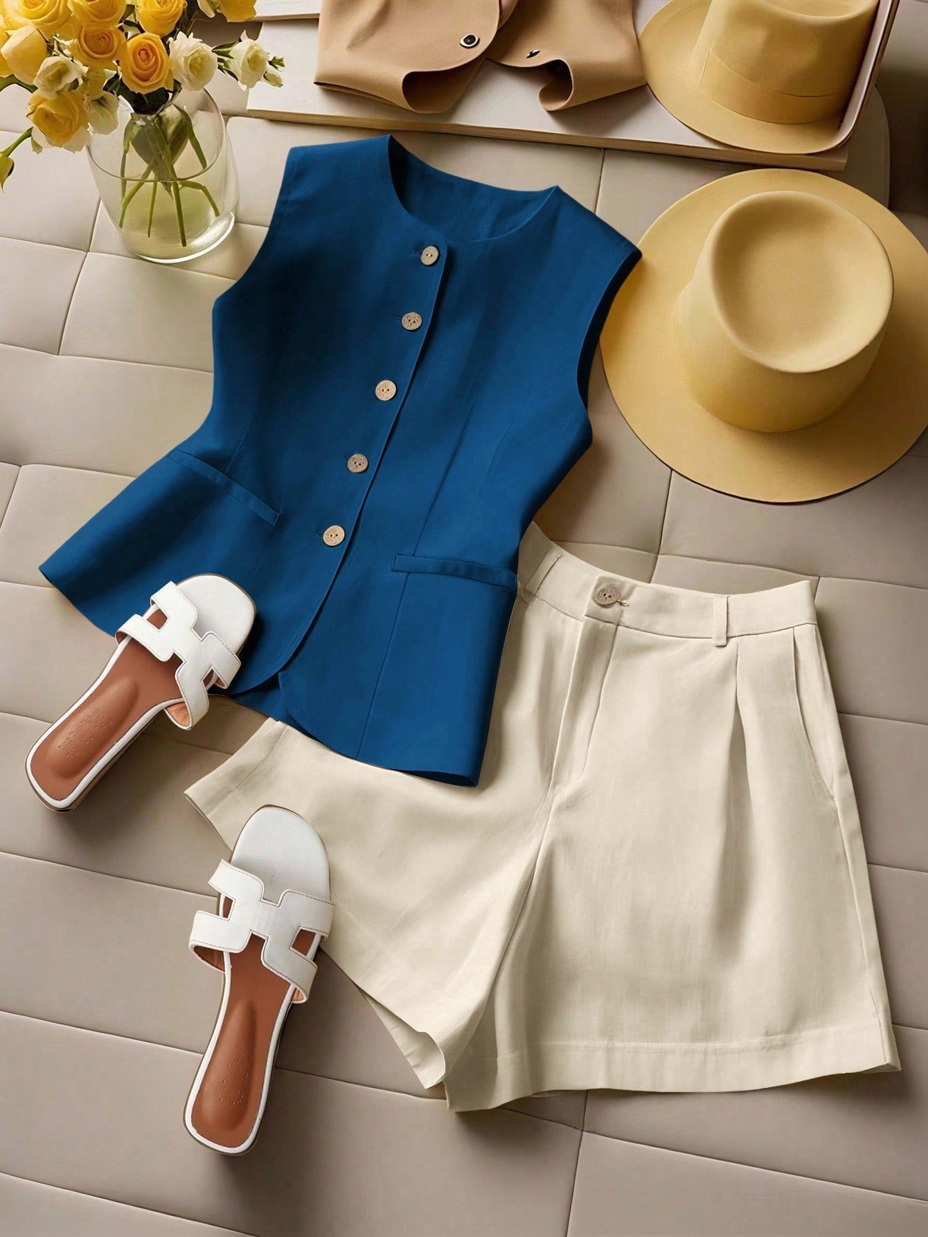 Two-Piece Vest & Shorts Set