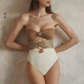 One Piece Swimsuit and Sarong Bikini Set