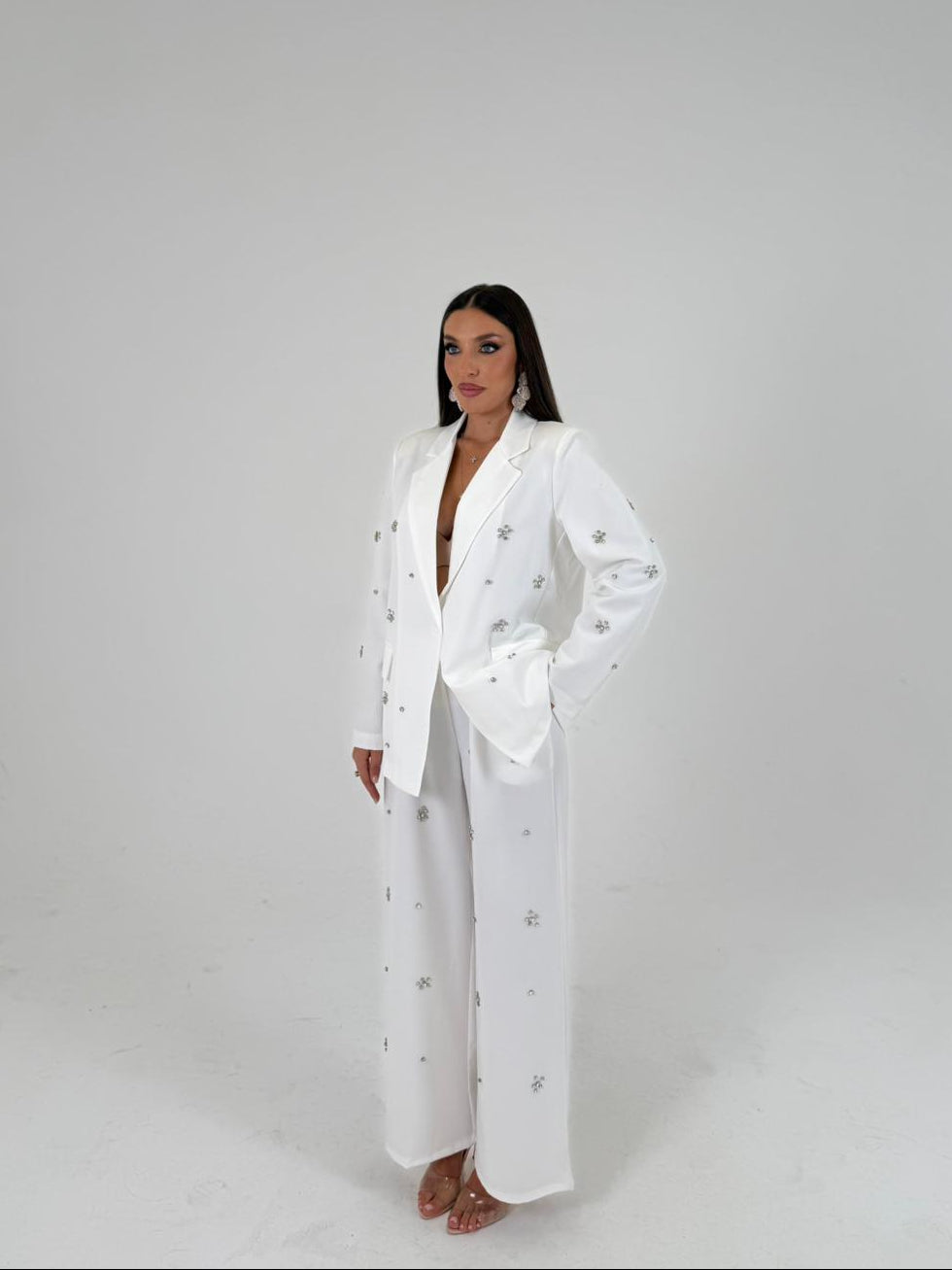KATIA Tailleur – Blazer and trousers set with stone details