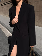 Collar Pocket Blazer Coat
