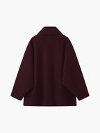 Solid Oversized Pocket Button Coat
