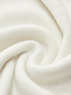 Wool-Blend Asymmetrical Neck Knit Top