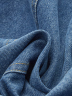 Button-Front Denim Vest