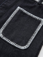 Contrast Trim Denim Shorts