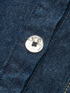 Long Denim Shirt with Drawstring Waist