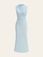 Gradient Mesh Backless Maxi Dress