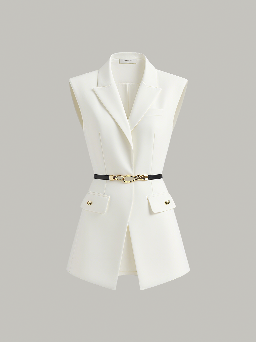 Belted Cap Sleeve Vest
