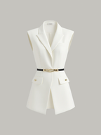 Belted Cap Sleeve Vest