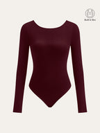 Bra-Free Long Sleeve Backless Bodysuit