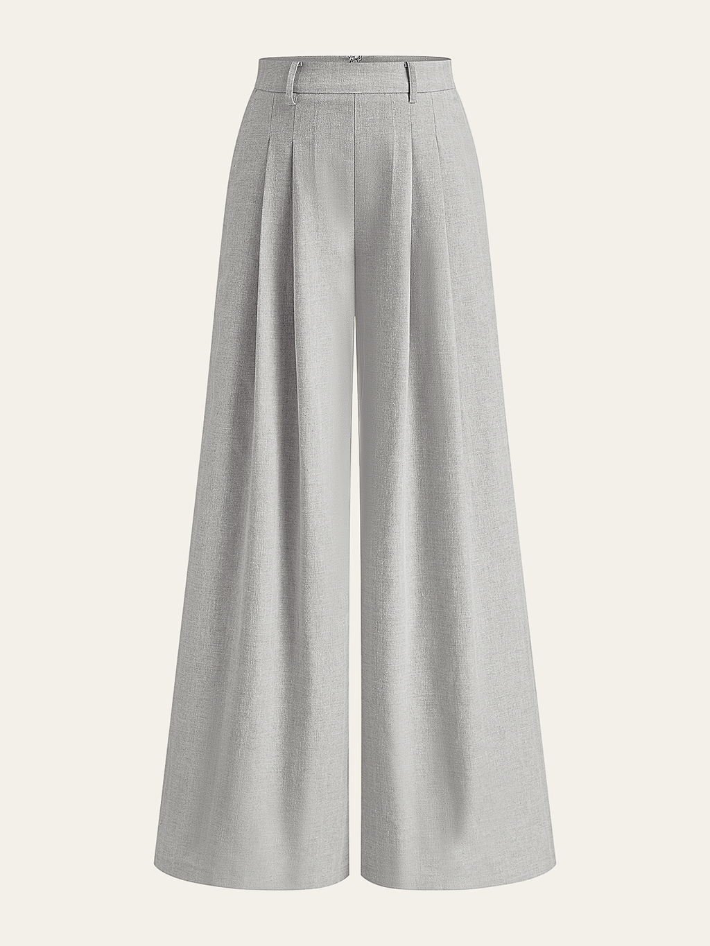 Linen Blend Wide-Leg Pants