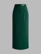 Elegant Slit Back Maxi Skirt Without Belt