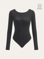 Bra-Free Long Sleeve Backless Bodysuit