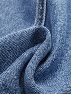 Denim Curved-Leg Jeans