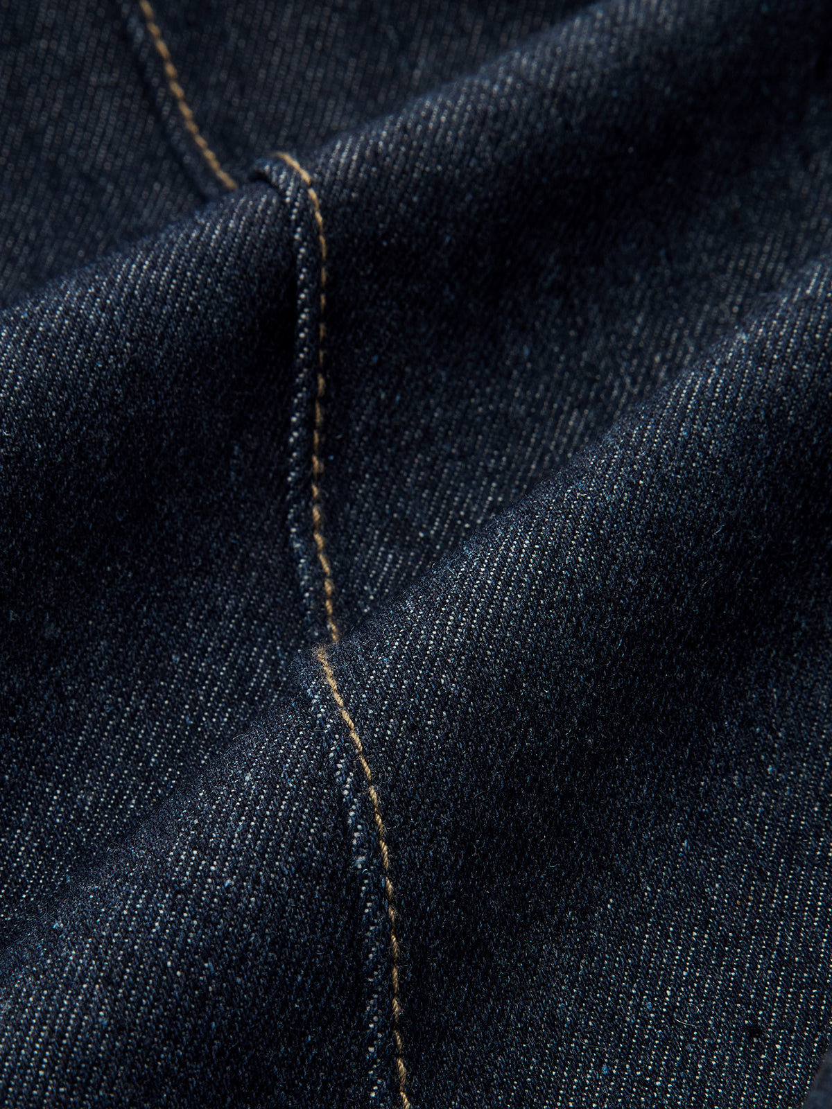Contrast Waistband Denim Straight-Leg Pants